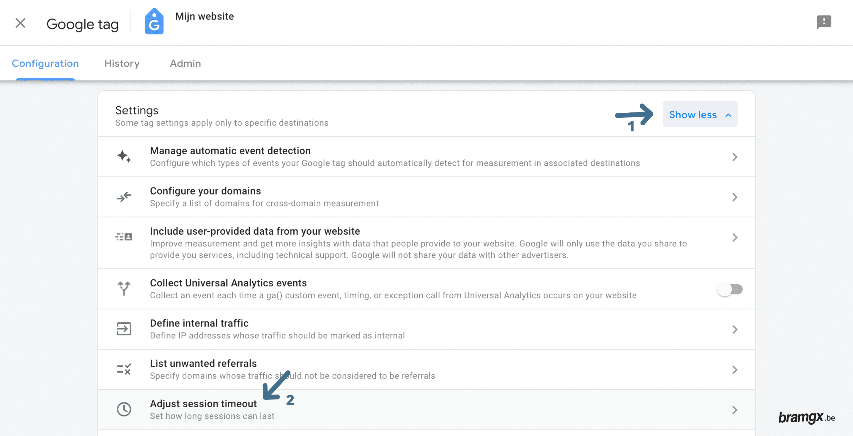 Adjust session time-out - Google Analytics 4